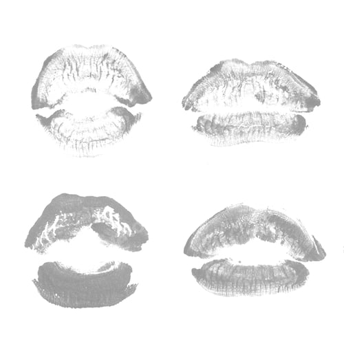 Preview: Female Lips Lipstick Kiss Print Set For Valentine Day And Love Collection Isolated On White