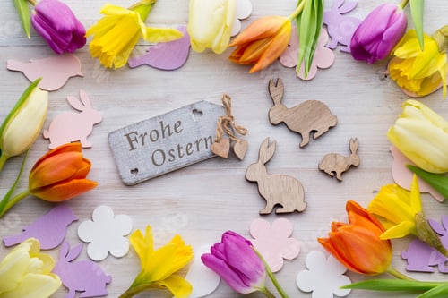 Preview: Easter And Spring Accessories. Greeting Card.
