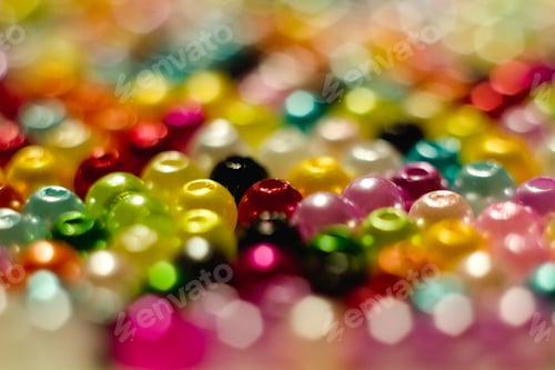 Preview: Detail Of Colored Beads Suitable For Background.