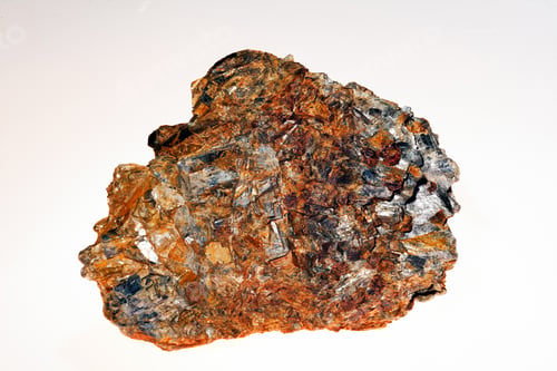 Preview: Kyanite Mineral Kyanite Mineral With Garnets On The White Background