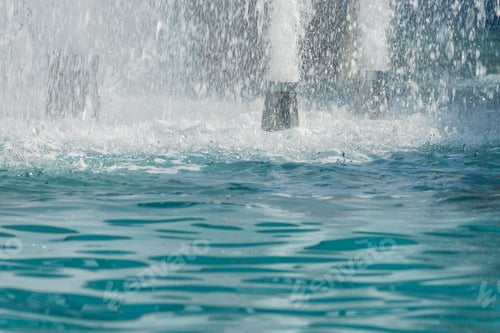 Preview: Water In The Fountain Abstract Background. Summer And Tourism Symbol