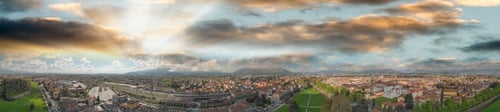 Preview: Panoramic Aerial View Of Lucca, Ancient Town Of Tuscany.