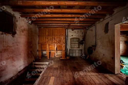 Preview: Detail Of A Room On An Old And Abandoned House In Italy