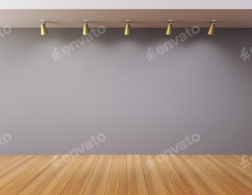 Preview: Blank Wall In An Empty Gallery 3D Render