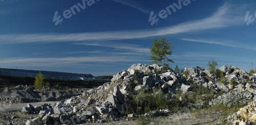 Preview: Industrial Landscape Of Limestone Quarry.