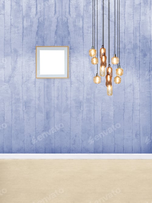 Preview: Contemporary Interior Design with Lighting and Wall Decor