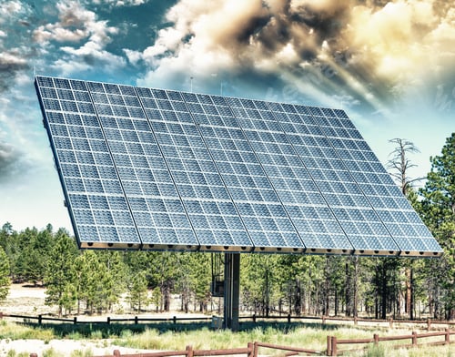 Preview: Giant Solar Panel In Open Countryside.