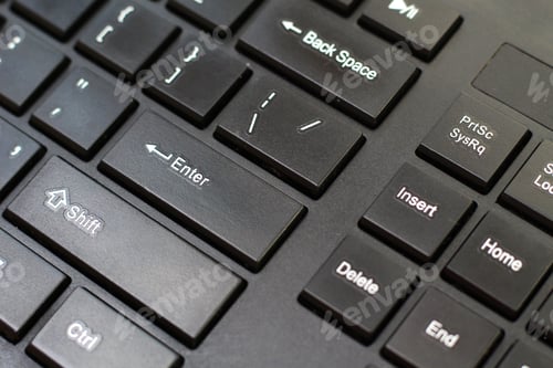 Preview: Keyboard Classic Black Color Enter Button