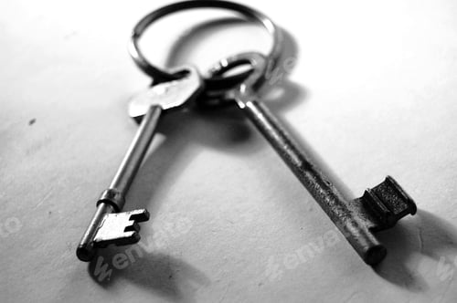 Preview: Rusty Keys Black And White