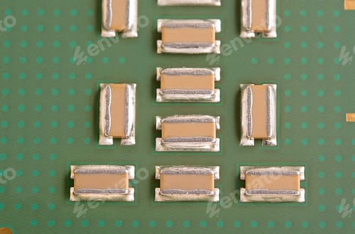Preview: Capacitors On Modern Cpu Isolated On White