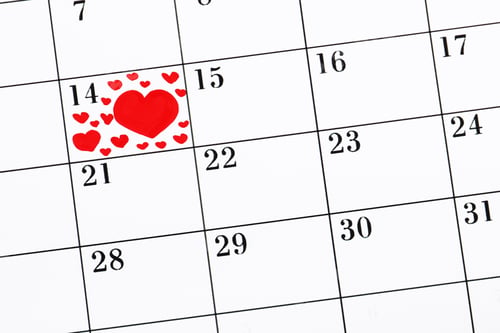 Preview: Valentines Day Concept. Calendar Close Up. The 14Th Of February