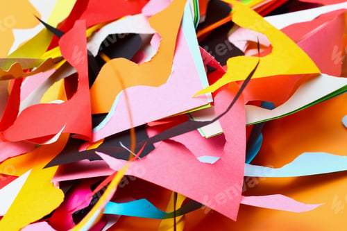 Preview: Pieces Of Cut Colored Paper, Background