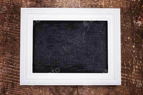 Preview: Frame On Wooden Background. Place For Text.