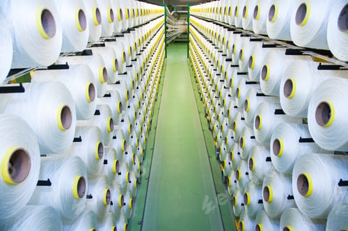 Preview: Industrial Fabric Production Line. Weaving Looms At A Textile Factory