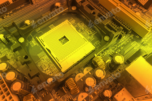 Preview: Computer Motherboard, Electronic Components On Circuits Board