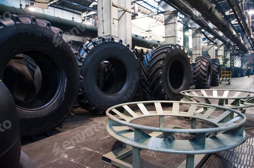 Preview: Manufacture Of Tires. Tyre Production Machine Conveyor