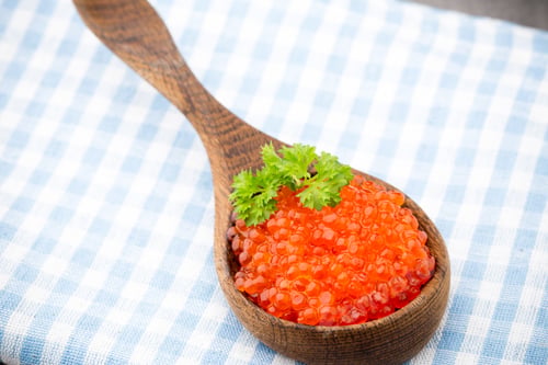 Preview: Red Caviar In The Wooden Spoon.