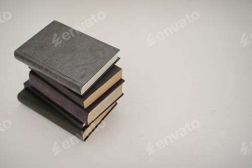Preview: Stack Of Books On White Background