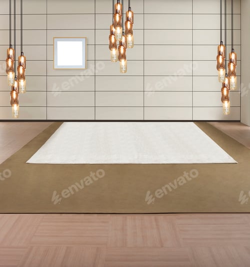 Preview: Bright Stone Wall Interior Design And Modern Lamp