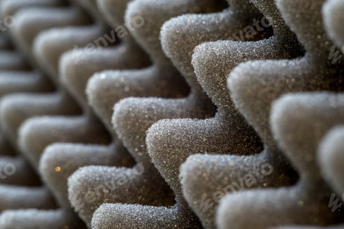 Preview: Dark Artificial Foam, Acoustic Foam Insulation Texture On Background.