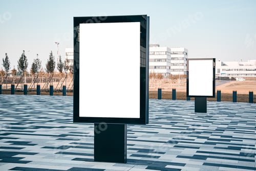 Preview: A Billboard Against The Backdrop Of A Modern Building.