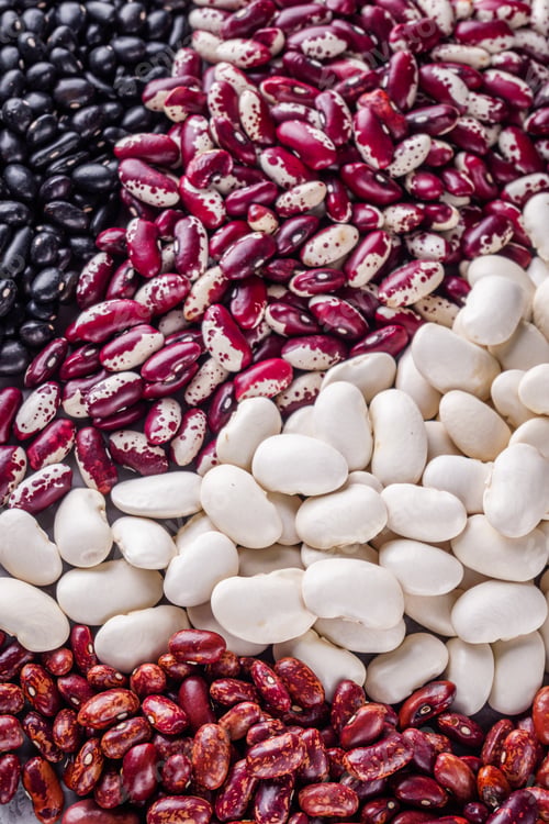 Preview: Fresh Organic Natural Beans On Stone Background