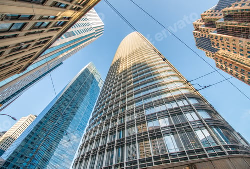 Preview: San Francisco Tall Skyscrapers From The Street.