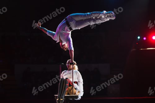 Vista previa: Performance Of Air Acrobats In The Circus