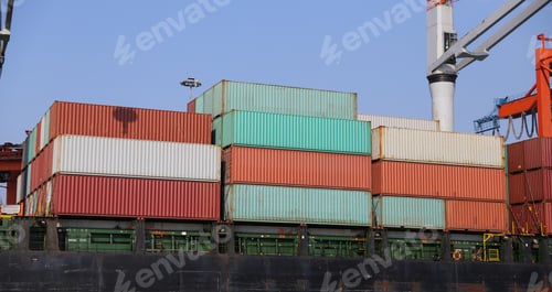 Preview: Container Ship Is Loading In A Port