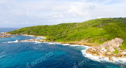 Preview: Beautiful Aerial View Of Seychelles Beach.