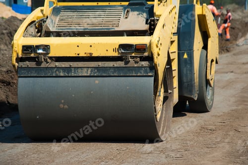 Preview: Repair Of The Old And Construction Of A New Asphalt Road. The Excavators, Graders And Road Rollers