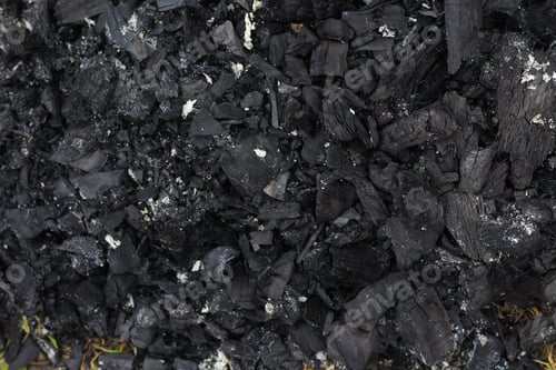 Preview: Black Coals From A Burned Bonfire, Background