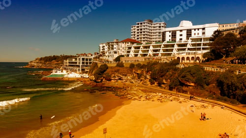 Preview: Aerial View Of Bondi Beach Coastline, Sydney, Australia.