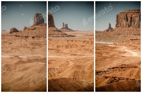Preview: Monument Valley National Park On A Beautiful Summer Day.
