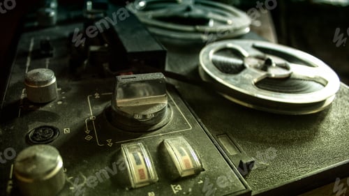 Preview: Vintage Tape Recorder Is Playing Music