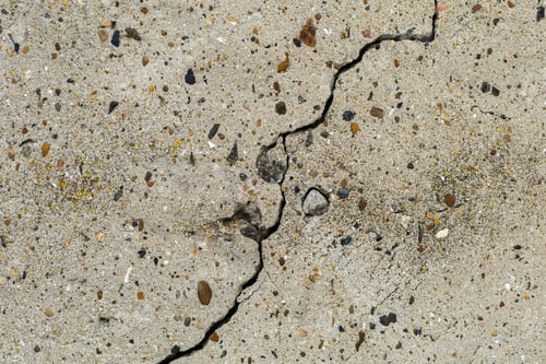 Preview: Rough Textured Surface Of A Cracked Concrete Foundation Slab.
