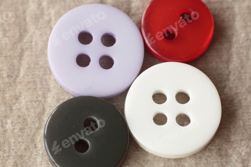 Preview: Buttons Various Colors Photographed Close