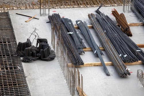 Preview: Steel Rods And Bars Used To Reinforce Concrete For Construction Work In A Construction Site.