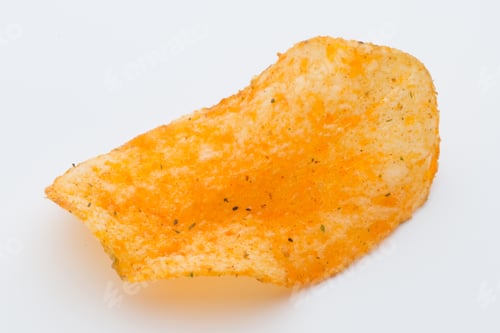 Preview: Crisps With Paprica On A White Background.