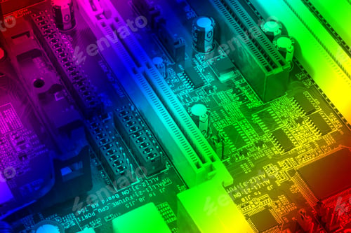Preview: Computer Motherboard, Electronic Components On Circuits Board