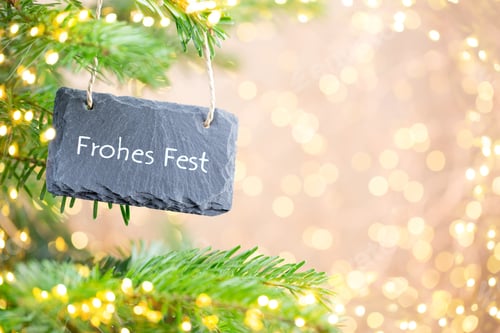 Preview: Christmas Tree The Bokeh Background. Christmas Greeting Card Backgrounds.