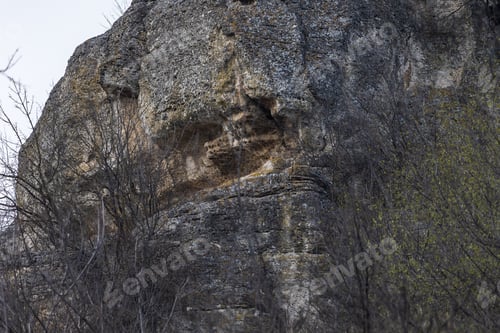 Preview: Wild Rocky Nature Of Eastern Europe. Selective Focus, Background