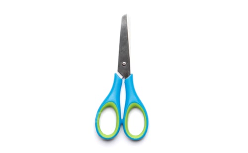 Preview: Blue Scissors Isolated On A White Background