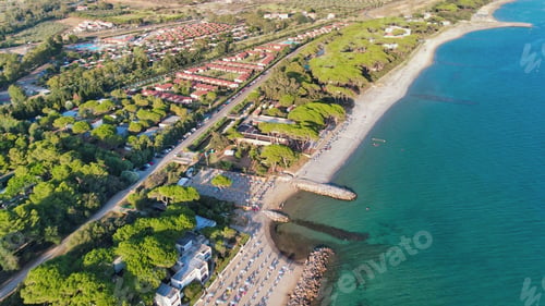 Preview: Amazing Aerial View Of Tuscany Coastline, Italy From The Drone.