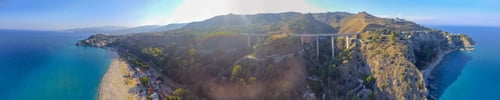 Preview: Aerial View Of Italian Coastline In Summer Season. Calabria From The Sky.