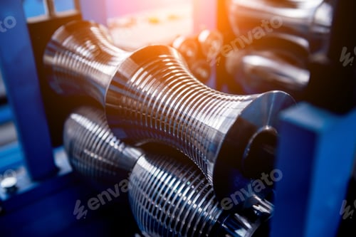 Preview: Metal Sheet Forming Machine At The Modern Metalwork Factory.