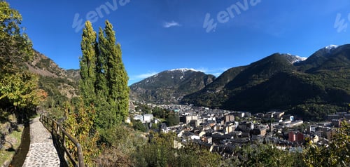 Preview: Panorama From A Path On The Mountains Around Andorra La Vella