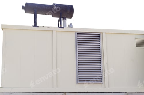 Preview: Mobile Diesel Generator For Emergency Electric Power Use For Outdooron White Background