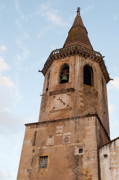 Preview: Tower Detail Of Sao Joao Baptista Church In Tomar, Portugal