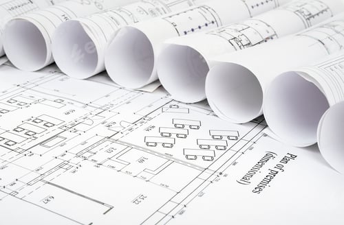 Preview: Architecture Plan And Rolls Of Blueprints